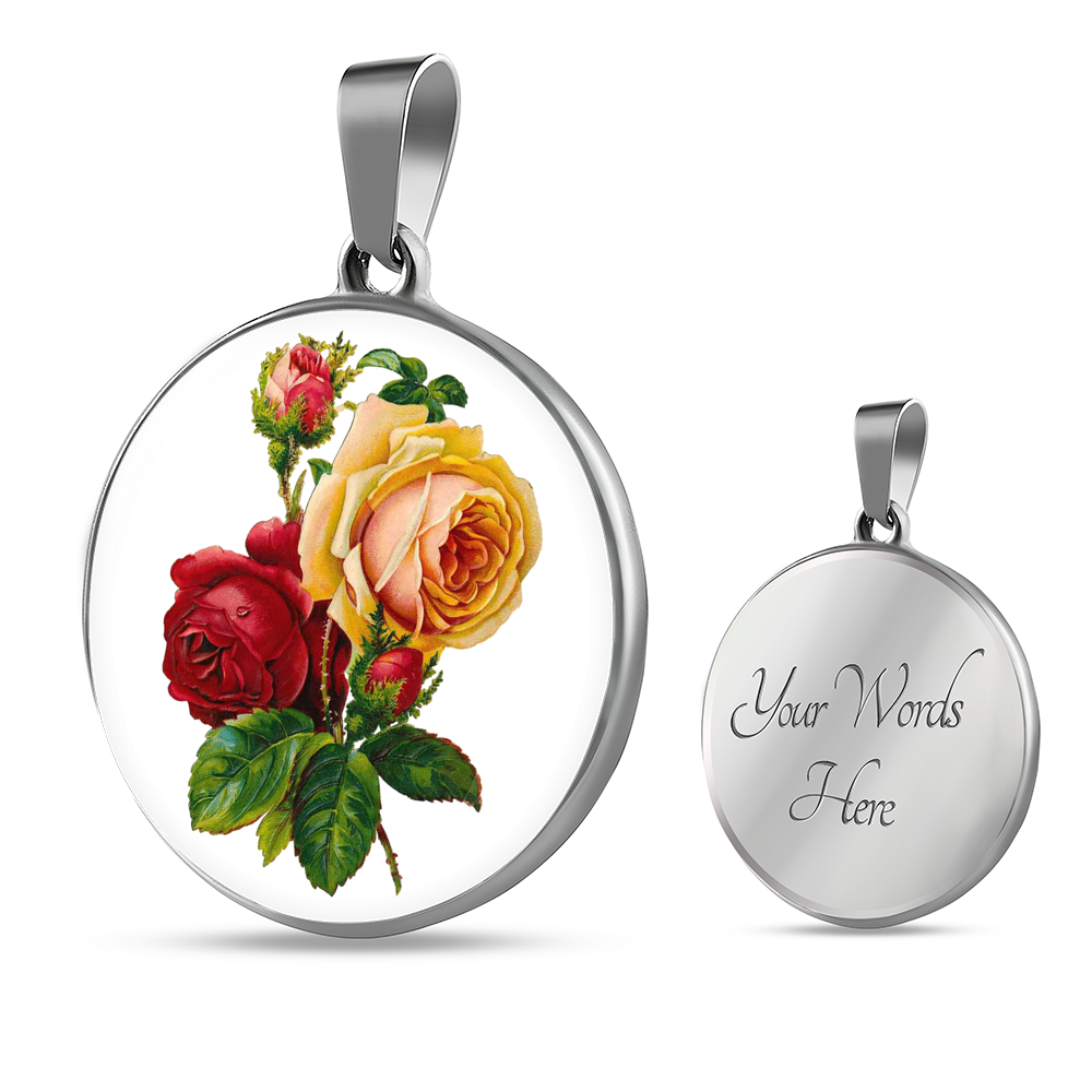 June: Rose Red and Yellow, Necklace