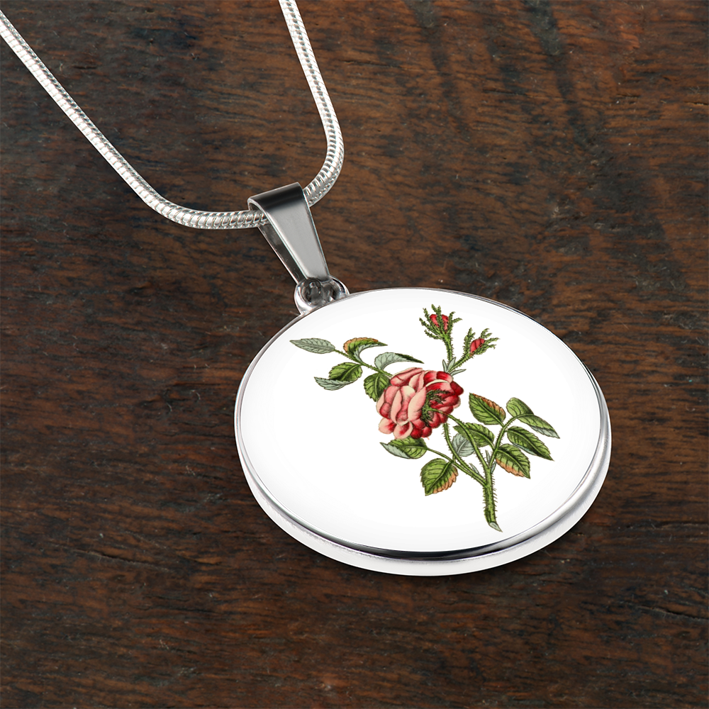Rose Single Dusty Pink, Necklace