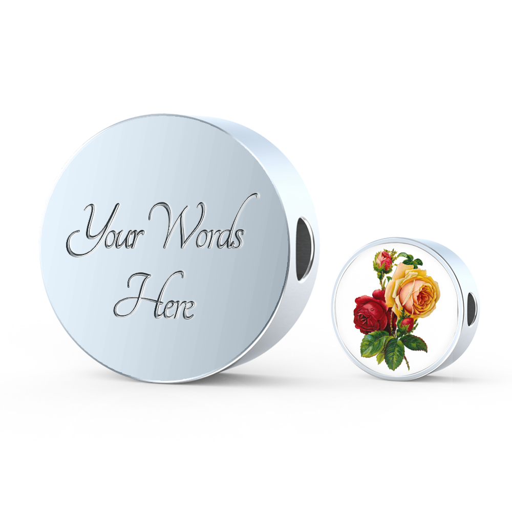 Round Charm: Rose Red and Yellow