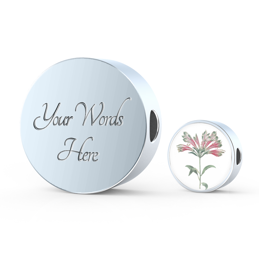 Alstromeria Blue, Round Charm Only