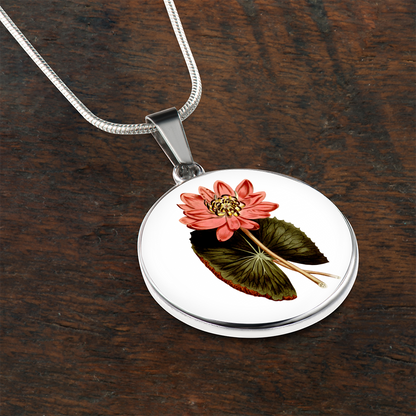 Necklace: July, Water Lily Pink