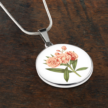 Sagittarius: Carnation Soft Pink, Necklace