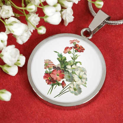February: Primrose Red and White, Necklace