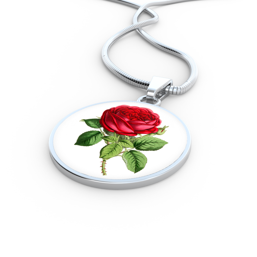 June: Rose Single Red, Necklace