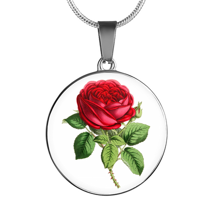 Rose Single Red, Necklace