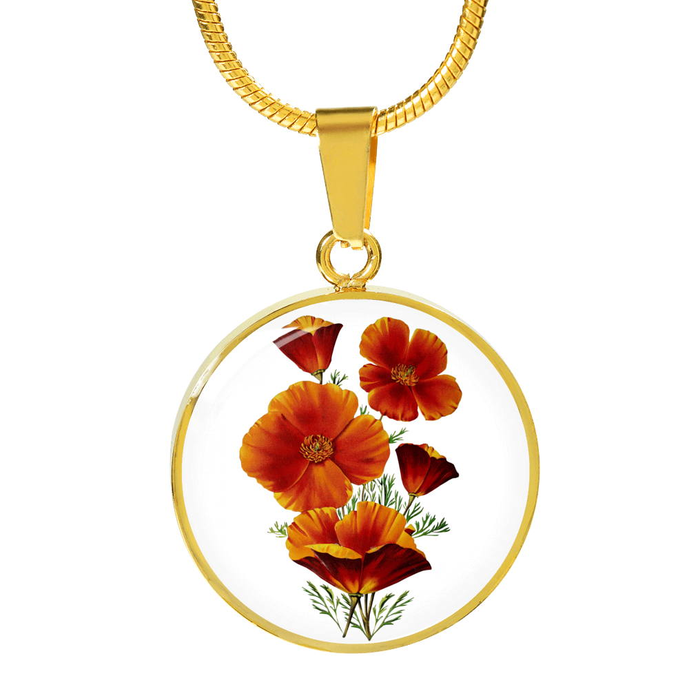 Necklace: Poppies Red