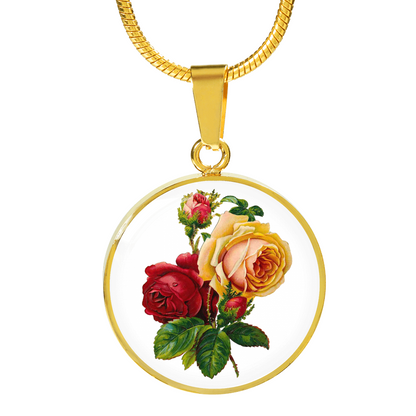 June: Rose Red and Yellow, Necklace
