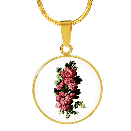 Necklace: Carnations Deep Pink