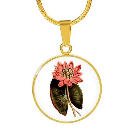Necklace: July, Water Lily Pink