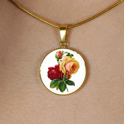 Gemini: Rose Red and Yellow, Necklace