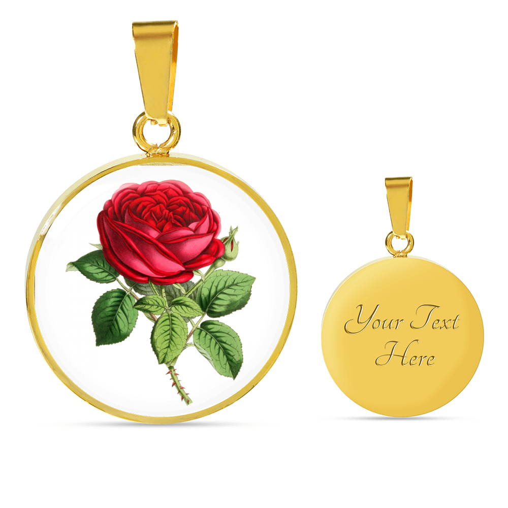 Rose Single Red, Necklace