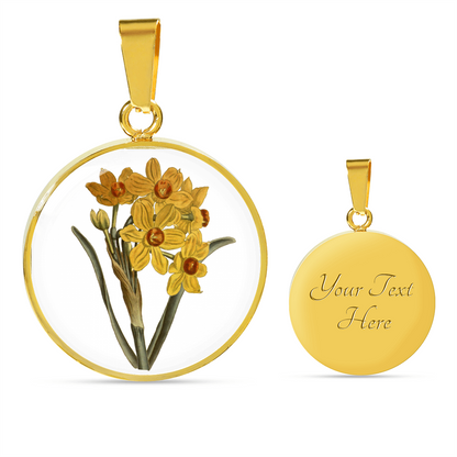 Necklace: December, Narcissus Yellow