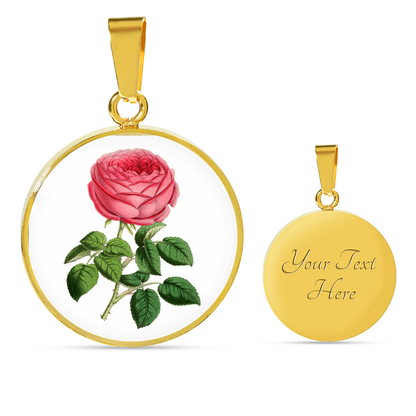 Gemini: Rose Single Dark Pink, Necklace