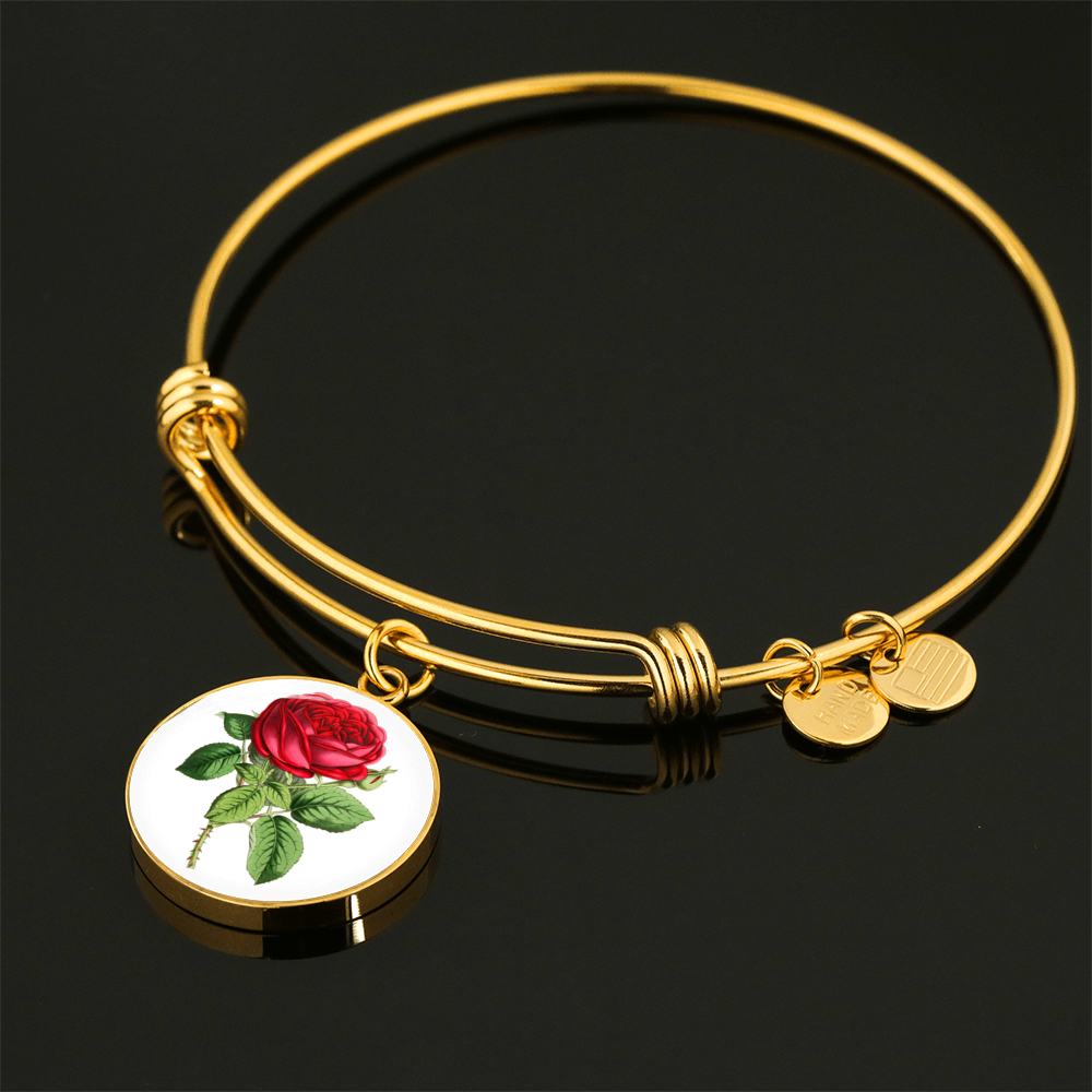 June: Rose Single Red, Bangle Bracelet