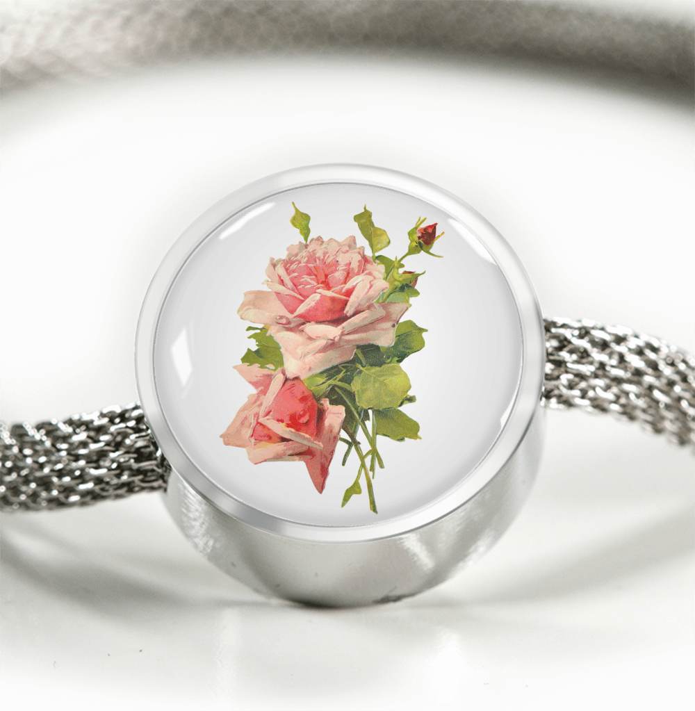 Roses, Roses, Roses: Pink, Luxury Bracelet
