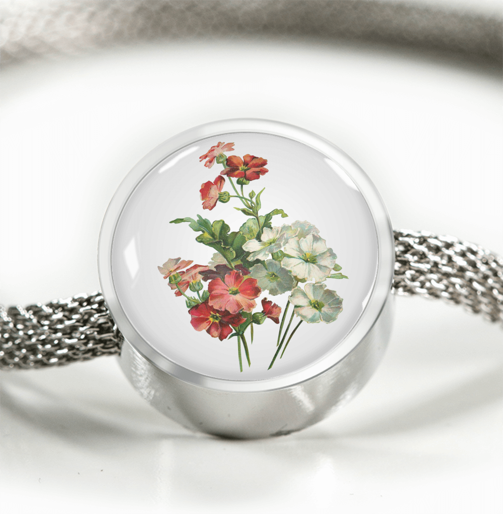 Luxury Bracelet: February, Primrose Red and White