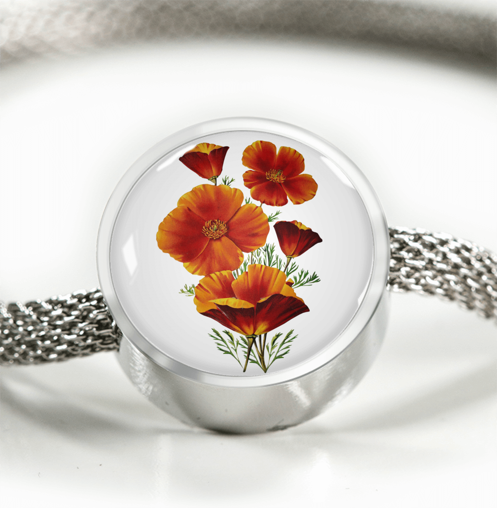 Luxury Bracelet: Poppies Red