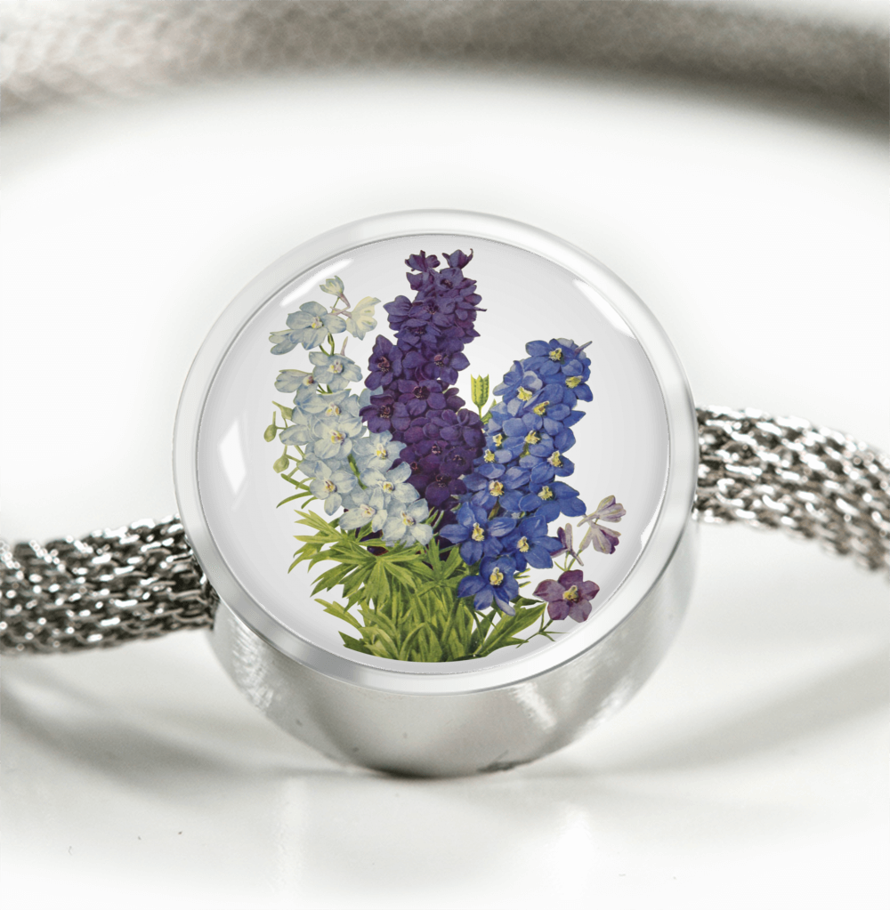 Luxury Bracelet: Cancer, Delphinium