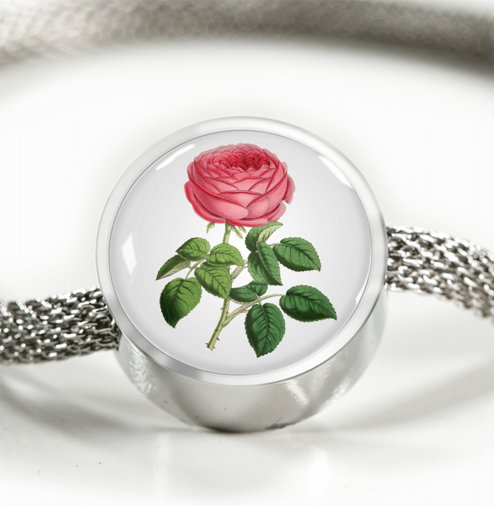 Luxury Bracelet: Gemini, Rose Single Dark Pink