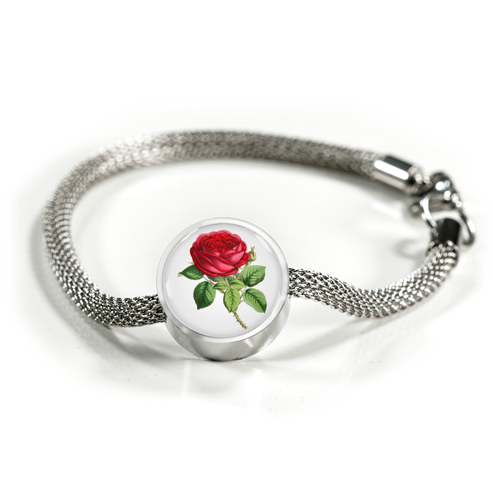 June: Rose Single Red, Luxury Bracelet