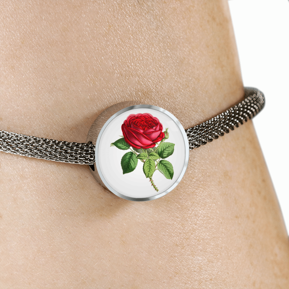 June: Rose Single Red, Luxury Bracelet