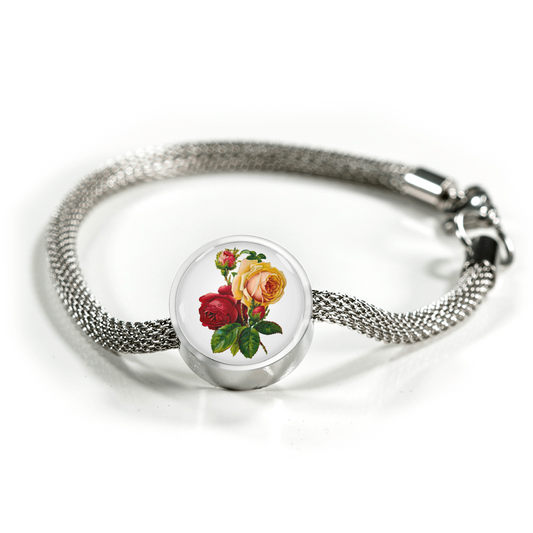 June: Rose Red and Yellow, Luxury Bracelet