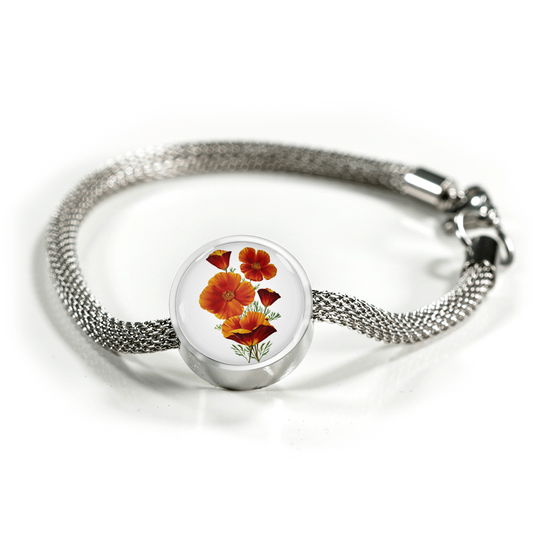 Poppies Red, Luxury Bracelet