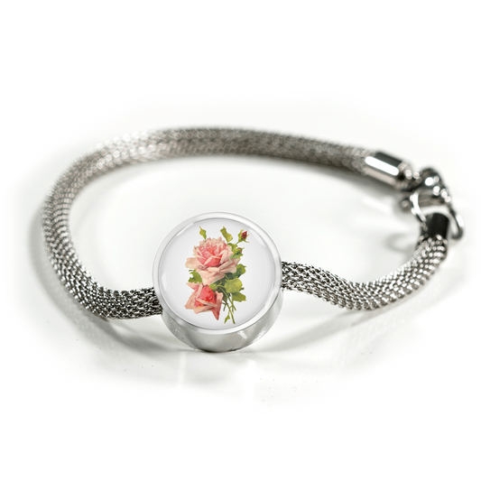 Roses, Roses, Roses: Pink, Luxury Bracelet