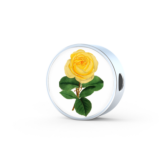Rose Yellow, Round Charm Only