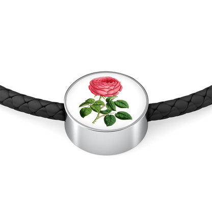 Roses, Roses, Roses: Single Dark Pink, Leather Bracelet