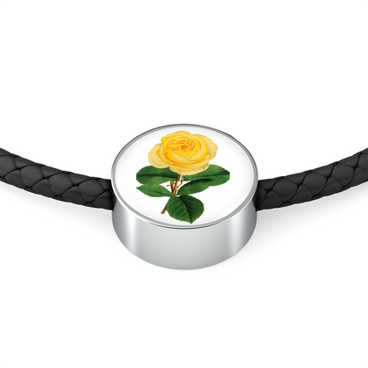 Roses, Roses, Roses: Yellow, Leather Bracelet