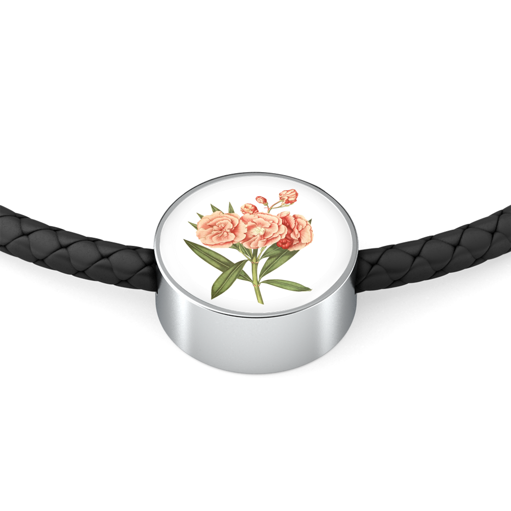 Sagittarius: Carnation Soft Pink, Leather Bracelet