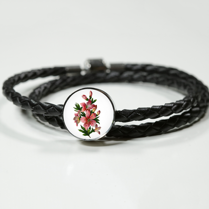 Taurus: Lily Pink, Leather Bracelet