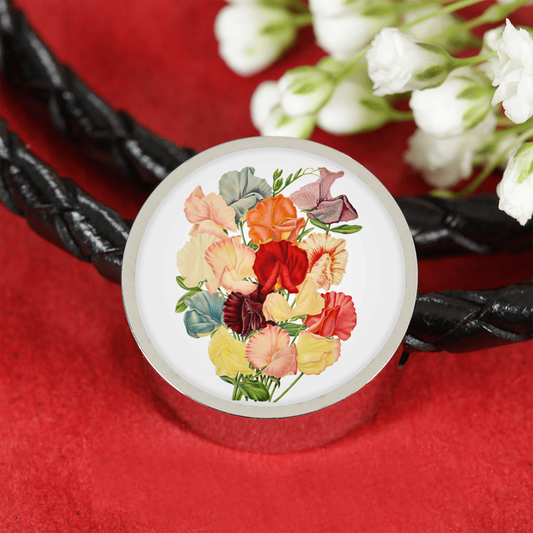 Leather Bracelet: Sweet Pea