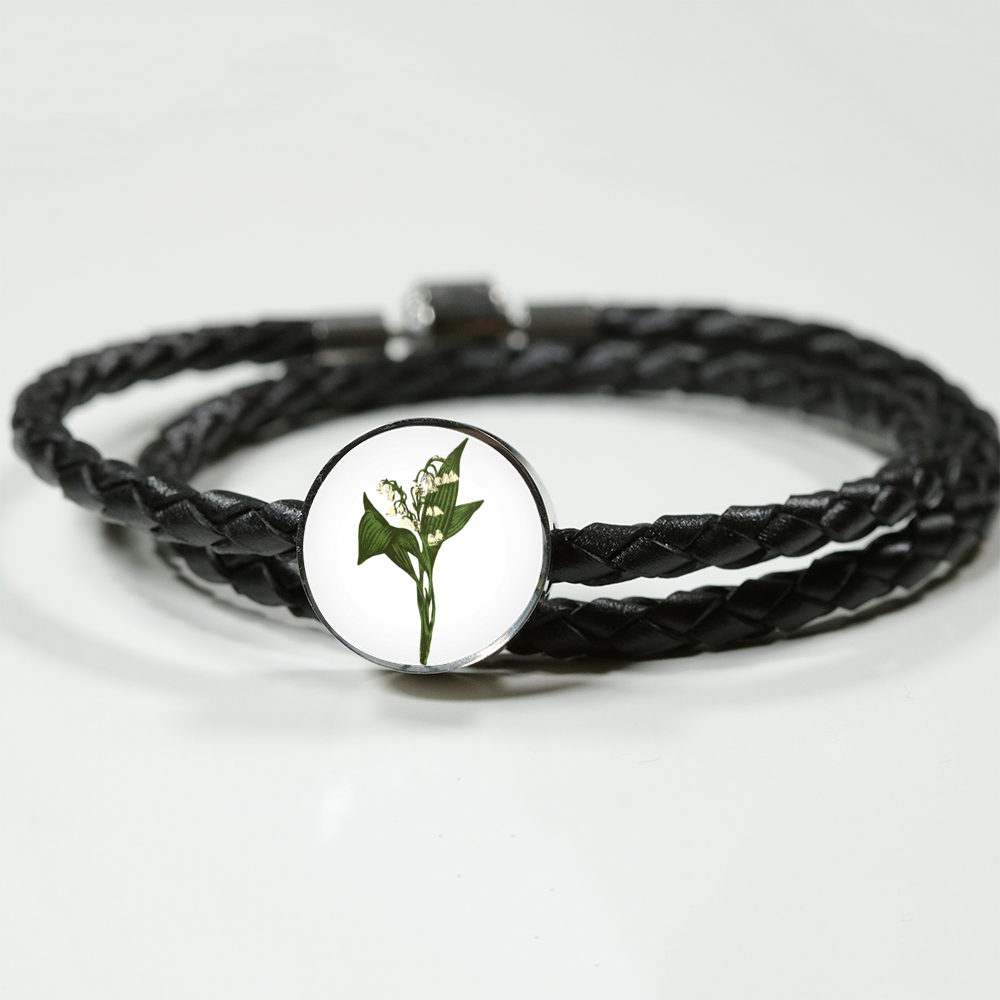 Lily of the Valley, Leather Bracelet
