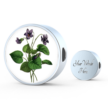 African Violet, Round Charm Only